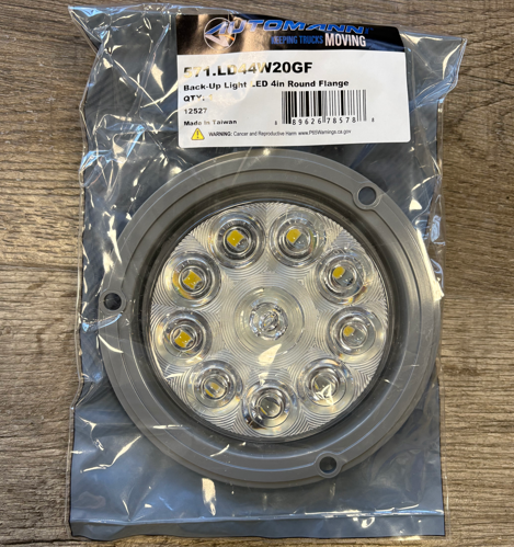 White LED Back Up Light With Flange 571.LD44W20GF