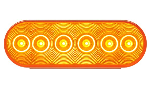 Amber LED Oval Lamp 6 Diode 571.LD60A6