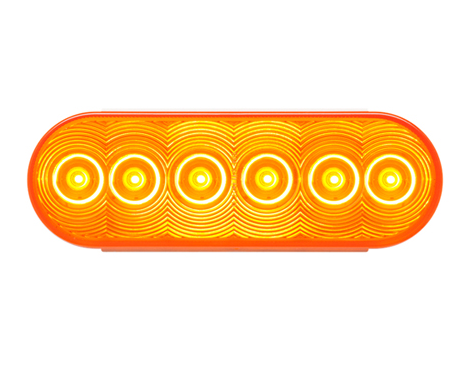 Amber LED Oval Clear Lens Lamp 6 Diodes 571.LD60CA6