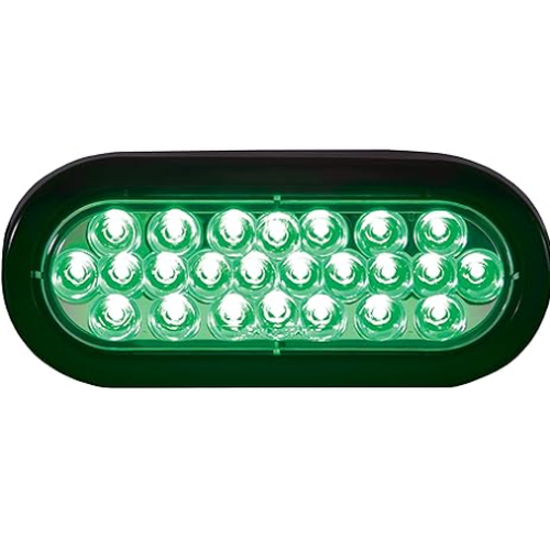 Green LED 6" Oval Strobe Light 571.LD68CG24-1K