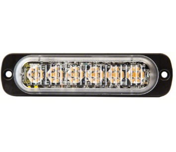 Amber/White LED 1 X 4-1/2 LED Mini Strobe Clear Lens 571.LD8CAWL12