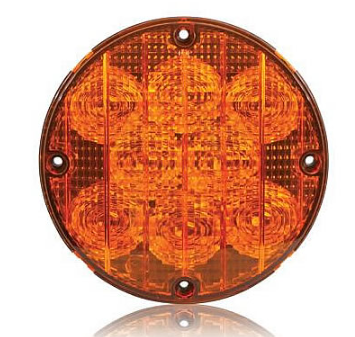 Bus Warning Light 7" Amber LED 571.LD91A8
