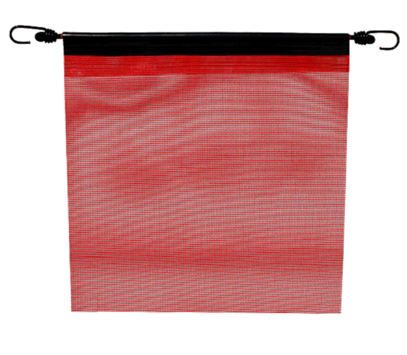 18" X 18" Red Mesh Safety Flag With Bungee 571.SF1811B