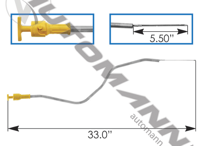Cummins ISX 15.0L Engine Oil Dipstick 33" 572.908424
