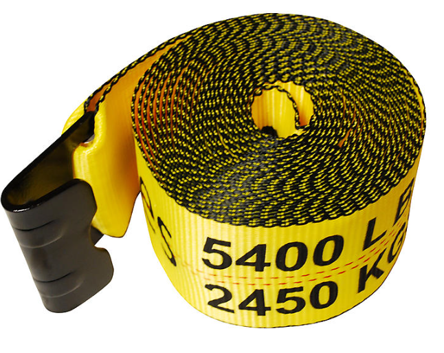 4 X 30 Winch Strap With Flat Hooks 573.D430FH