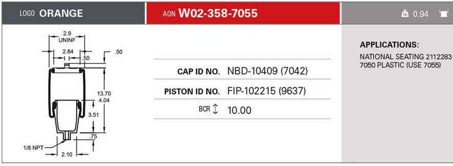 7055 Air Bag ABSZ70-O055