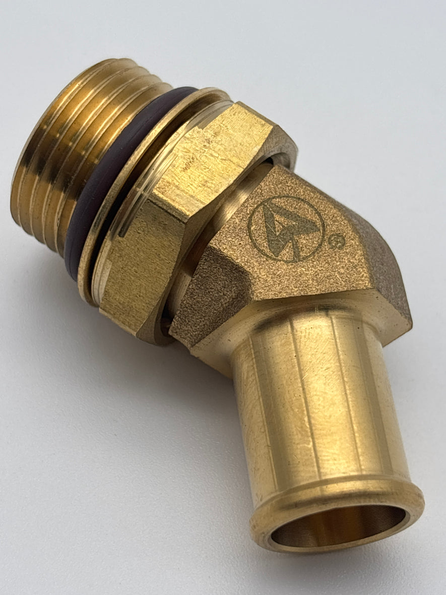 45 Degree 3/4 Hose X M27-2.0 Barb Fitting 177.88212M27