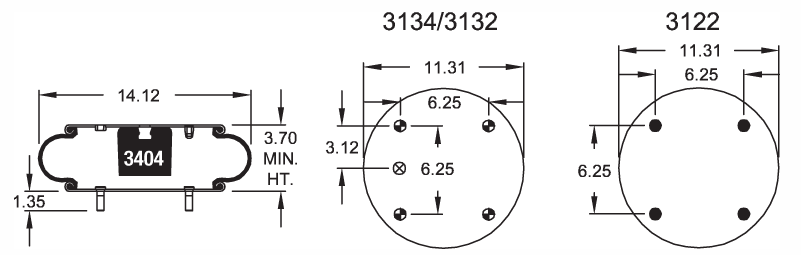 7096 7096 Air Bag ABSP1B34A-7096