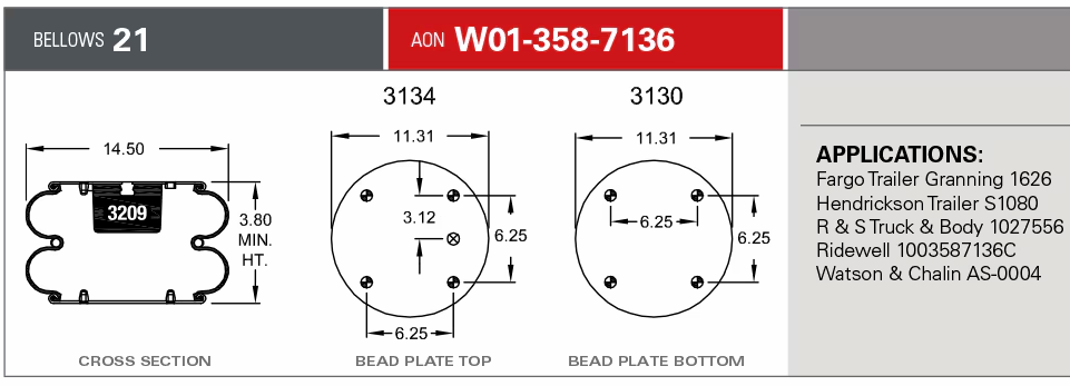 7136 Air Bag 566.ER7136