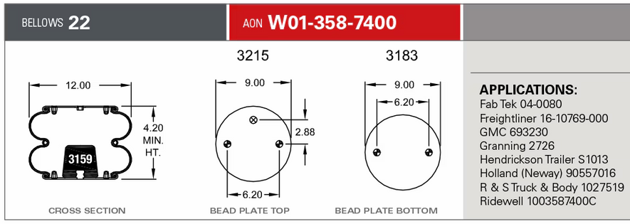 7400 Air Bag 566.ER7400