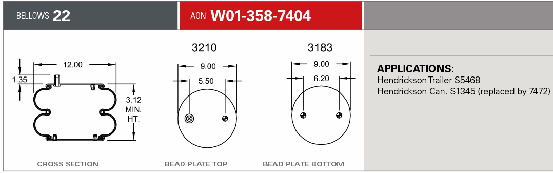 7404 Air Bag ABSP2B22R-7404