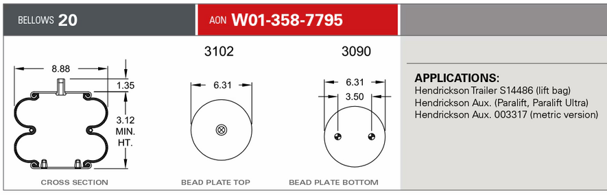 7795 Air Bag 566.ER7795 HDV7795