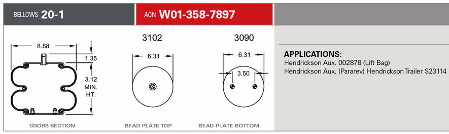 7897 Air Bag ABSP2B12RB-7897