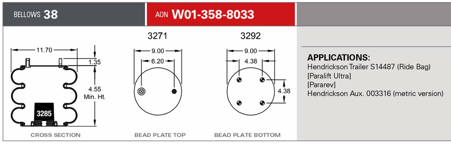 8033 Air Bag 566.ER8033 HDV8033