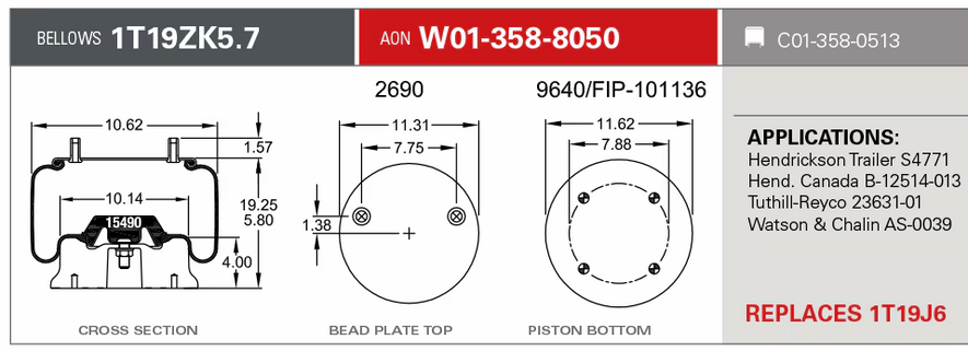 8050 Air Bag 566.ER8050 HDV8050