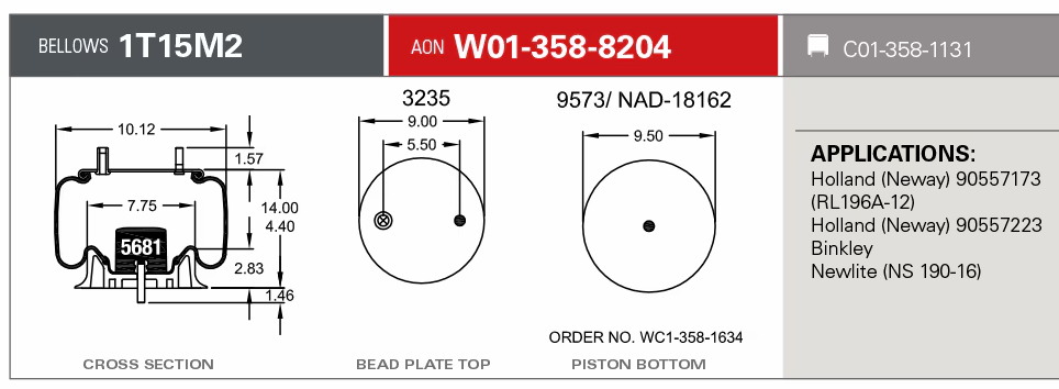 8204 Air Bag 566.ER8204 HDV8204