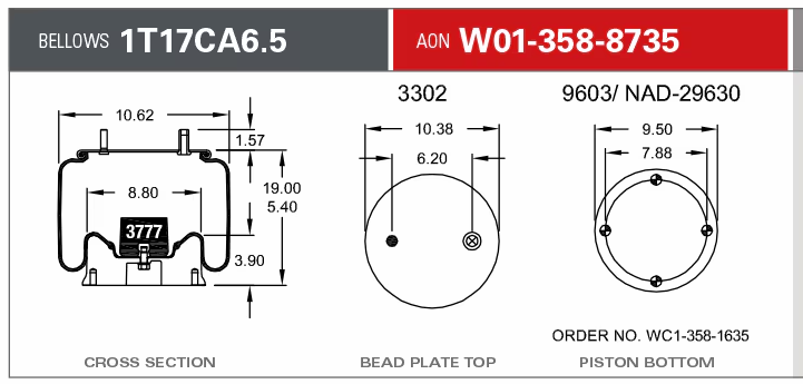 8735 Air Bag AB1DK25B-8735