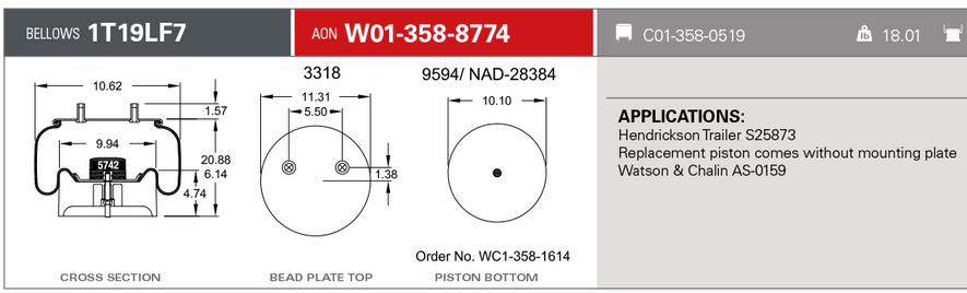 8774 Air Bag AB1DK28M-8774