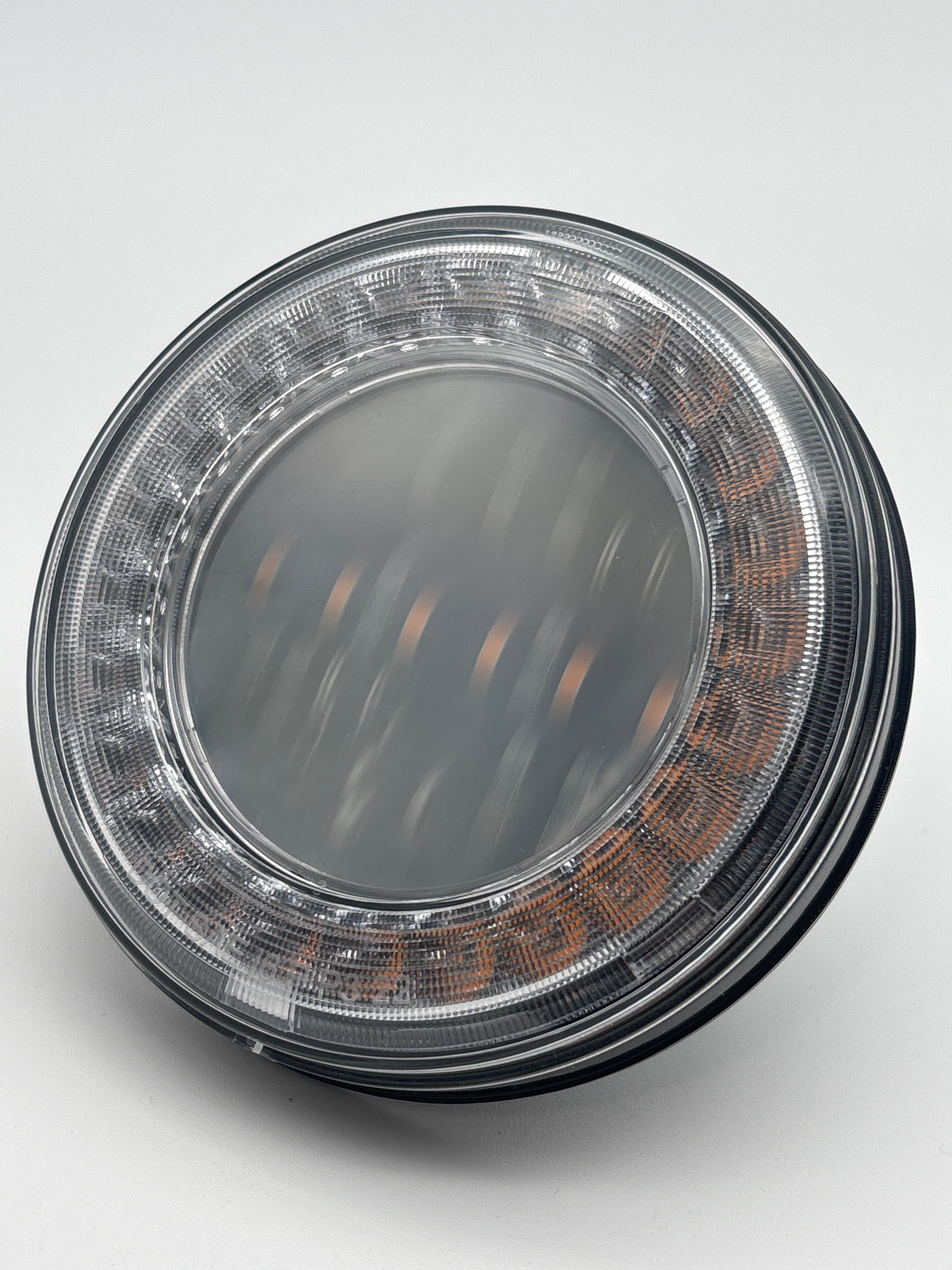 Amber 4" LED Light Clear Cat Eye Lens 571.LD40CA3DCAT30