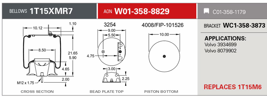 8829 Air Bag 566.ER8829 HDV8829