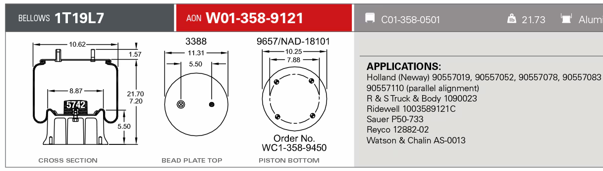 9121 Air Bag 566.ER9121 HDV9121