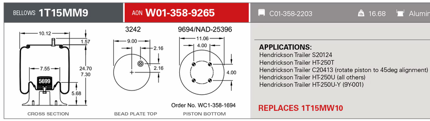 9265 Air Bag 566.ER9265 HDV9265