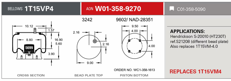 9270 Air Bag 566.ER9270 HDV9270