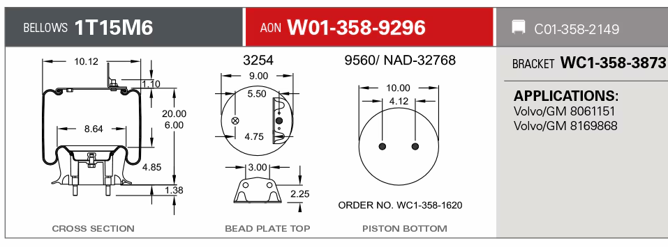 9296 Air Bag 566.ER9296