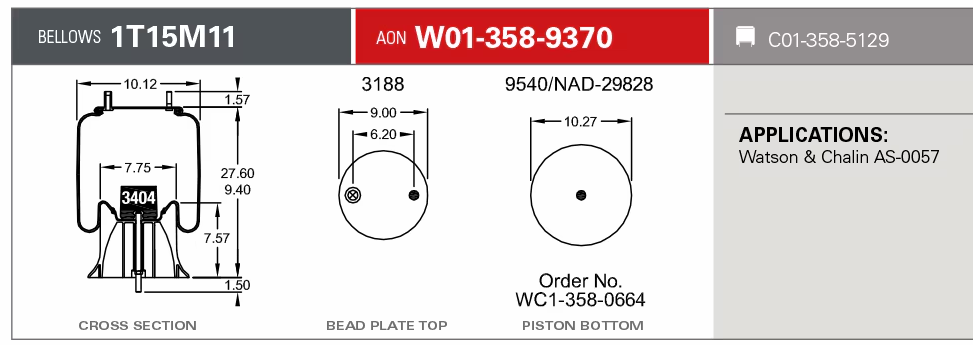 9370 Air Bag 566.ER9370 HDV9370