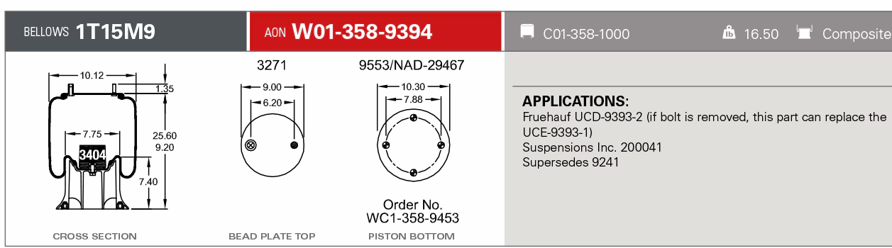 9394 Air Bag 566.ER9394 HDV9394