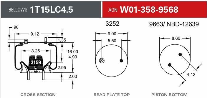 9568 Air Bag AB1DK23I-9568