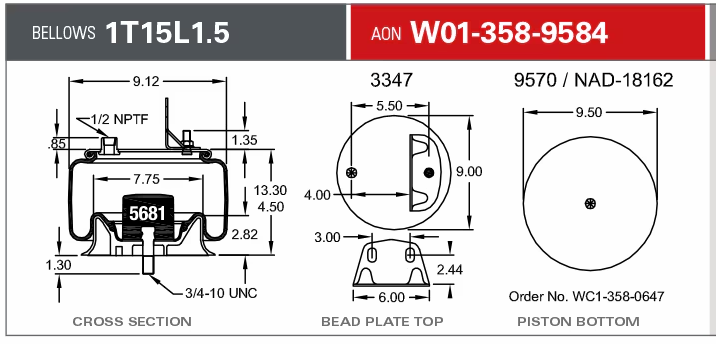 9584 Air Bag AB1DK20D-9584