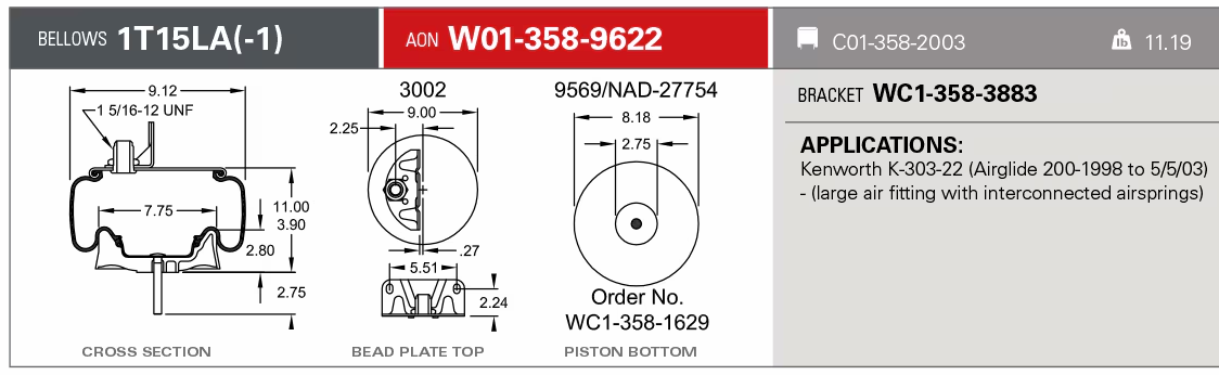 9622 Air Bag AB1DK20G-9622