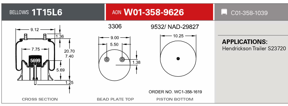 9626 Air Bag 566.ER9626 HDV9626