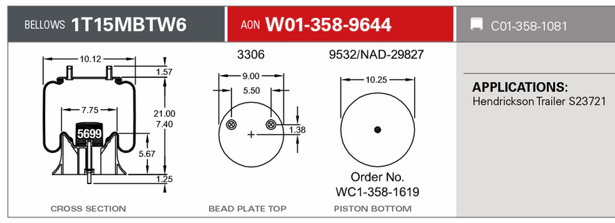 9644 Air Bag 566.ER9644 HDV9644