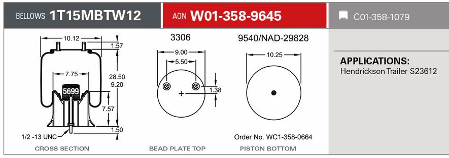 9645 Air Bag 566.ER9645 HDV9645