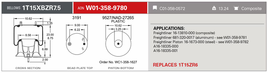 9780 Air Bag AB1DF23-9780