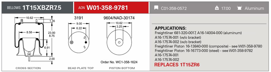 9781 Air Bag AB1DF23-9781