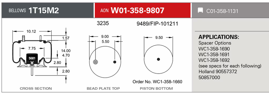 9807 Air Bag 566.ER9807 HDV9807