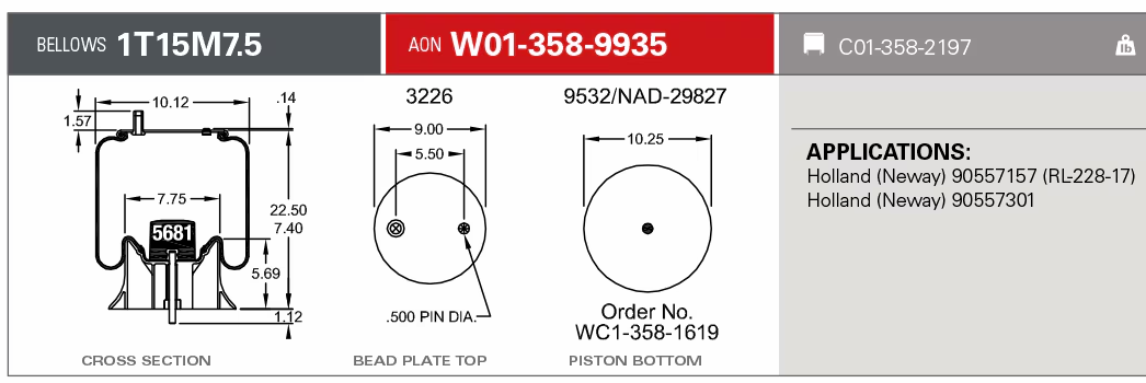 9935 Air Bag 566.ER9935 HDV9935