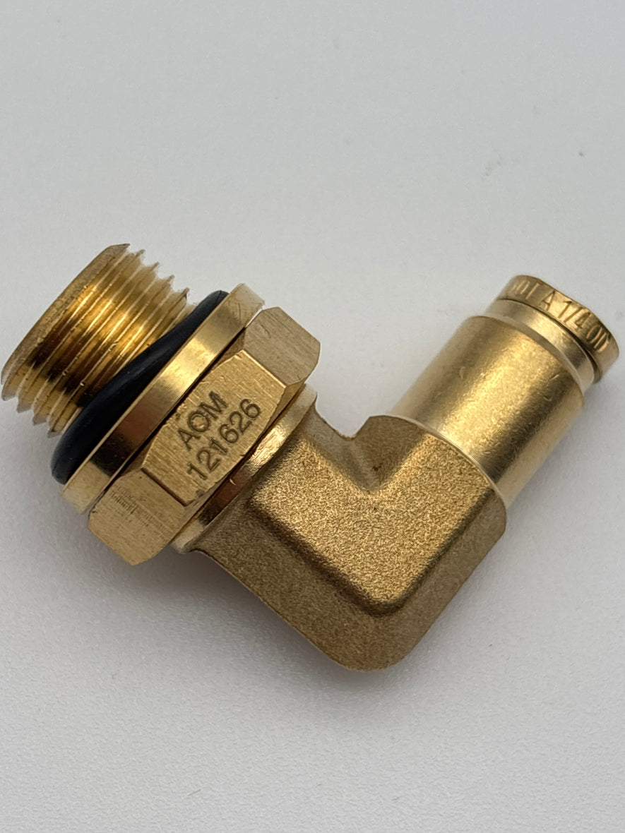 PLC Brass Elbow 1/4 Tube To M16 X 1.5 177.13B154M16