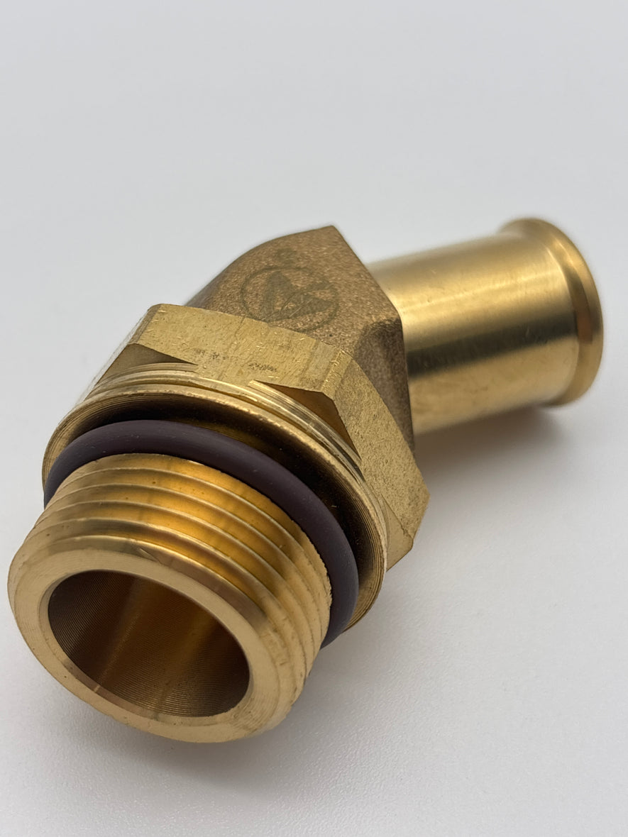 45 Degree 3/4 Hose X M27-2.0 Barb Fitting 177.88212M27