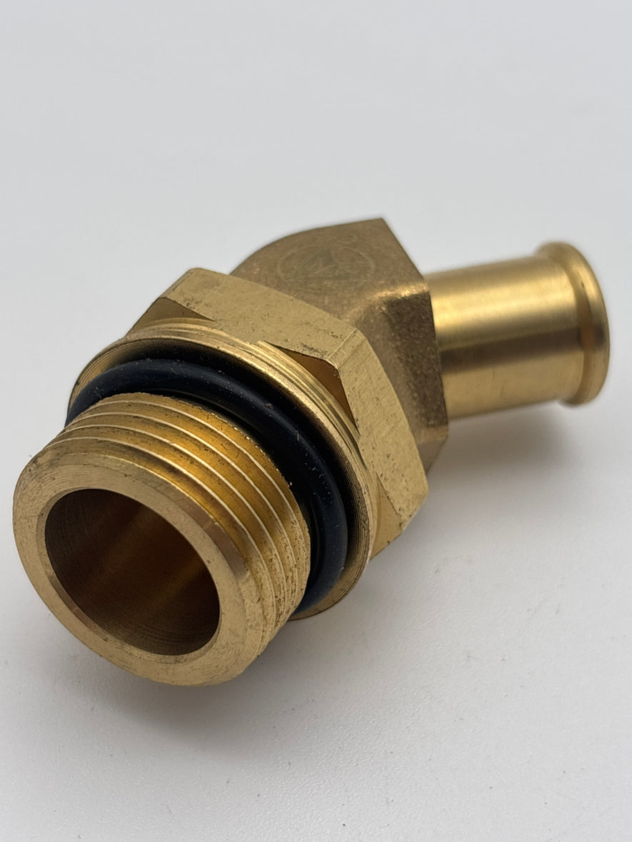 45 Degree 5/8 Hose X M27-2.0 Barb Fitting 177.88210M27