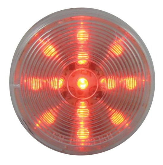 Red 2.5" LED Clear Lens Lamp LED2500C-13R