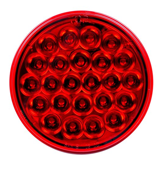 Red 4" LED Round Lamp 24 Diodes LED4000-24R