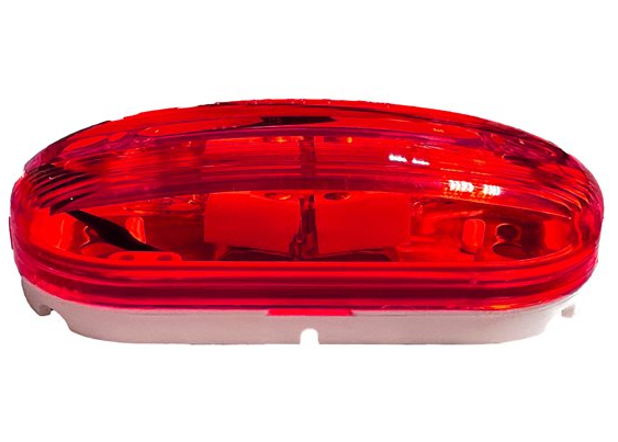 Red Single Bulb Oval Lamp ML2042R