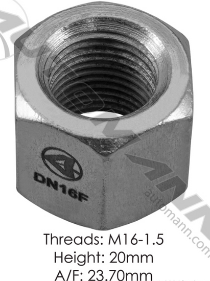 Metric Deep Nut 16MM X 1.5 DN16F