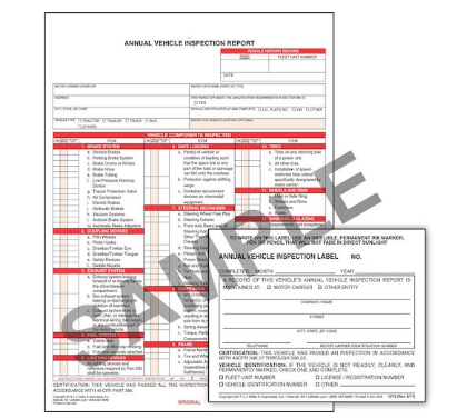 DOT Form And Inspection Label Kit