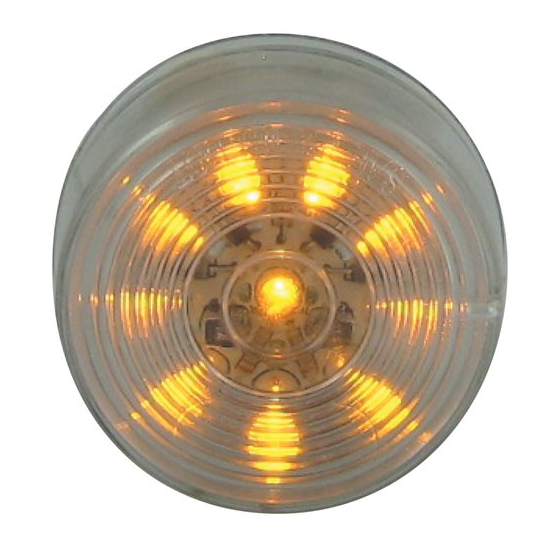 Amber 2" LED Clear Lens Lamp LED2000C-10A