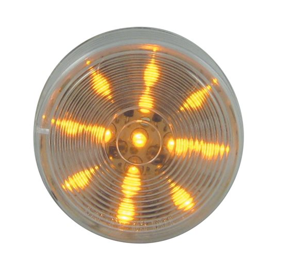 Amber 2.5" LED Clear Lens Lamp LED2500C-13A